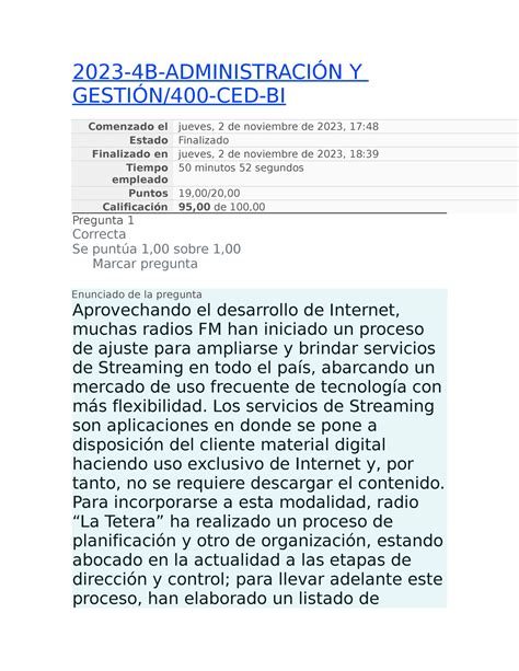 Prueba 1 administracion y gestion 2023 4B ADMINISTRACIÓN Y GESTIÓN