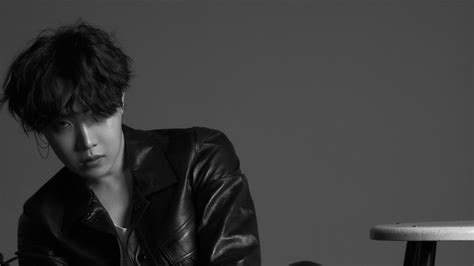 Black And White Photo Of Bts J Hope K Pop Singer Hd J Hope Wallpapers