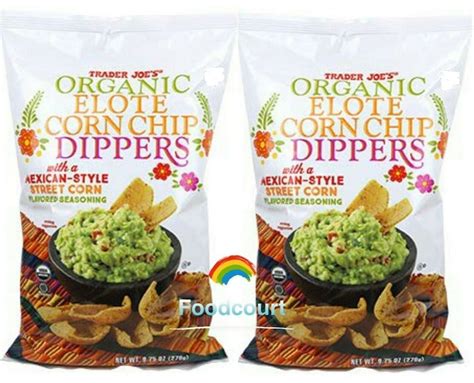 2 Packs Trader Joe S Organic Elote Corn Chip Dippers 9 75 Oz Each