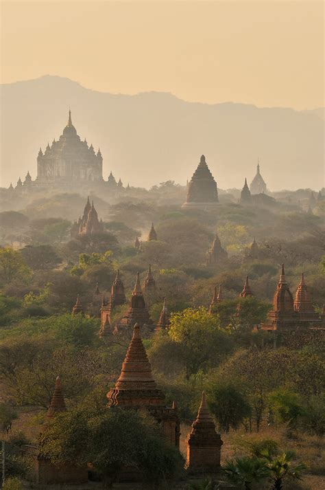 "Bagan Temples At Sunset" by Stocksy Contributor "Bisual Studio" - Stocksy