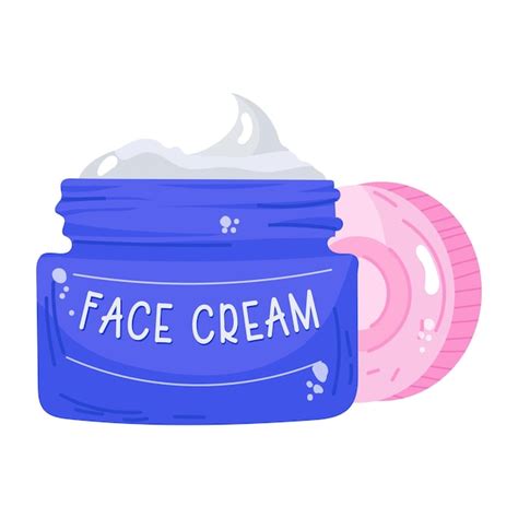 Premium Vector A Customizable Flat Sticker Of Face Cream