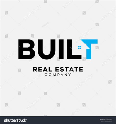 Built Real Estate Business Logo Design Stock Vector Royalty Free