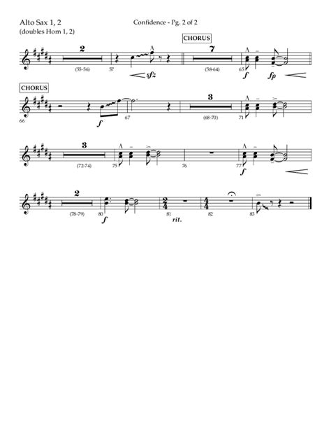 Confidence Choral Anthem Satb Alto Sax Sheet Music Pdf Lifeway