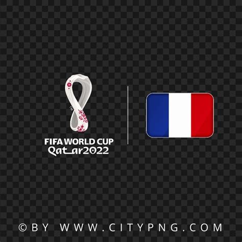 France Flag With Fifa Qatar 2022 World Cup Logo PNG | Citypng