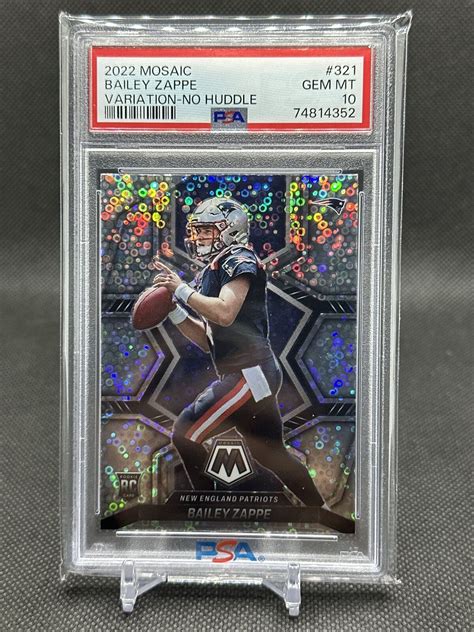 Panini Mosaic No Huddle Disco Prizm Rc Variation Bailey Zappe Rc