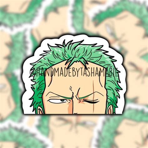 Zoro Peeker One Piece Zoro Sticker Etsy