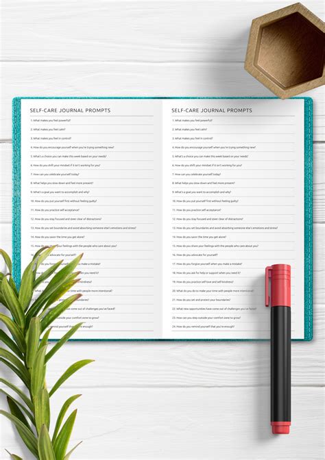 Download Printable Self Care Journal Prompts Pdf