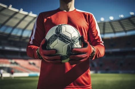 Free Photo View Of Goalkeeper Holding Soccer Ball