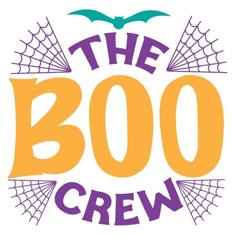 Premium Vector Free Vector The Boo Crew Happy Halloween Lettering