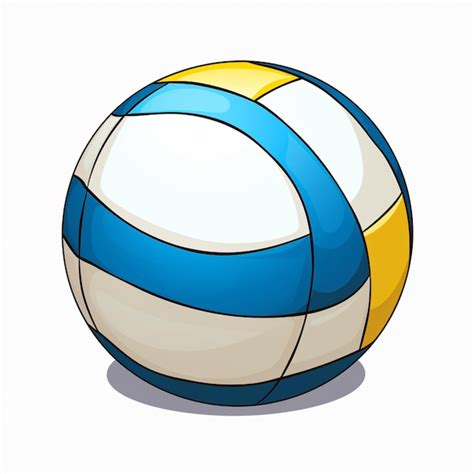 Ilustraci N De Una Pelota De Voleibol Con Una Raya Generativa Azul Y