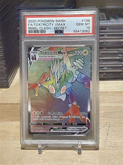 Pokemon Rebel Clash Full Art Toxtricity Vmax Secret Psa Gem