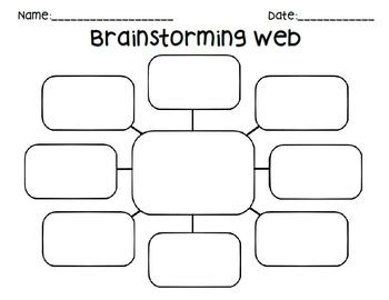 Brainstorming Web by Gabrielle Alicia | TPT