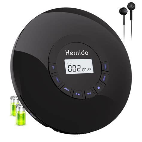 Portable Cd Player With Headphone Hernido Rechargeable Cd Player For