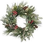 Amazon Vgia Inch Christmas Wreath Winter Wreath With Wooden