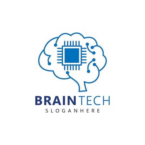 Premium Vector Electronic Brain Logo Digital Brain Technology Icon Design