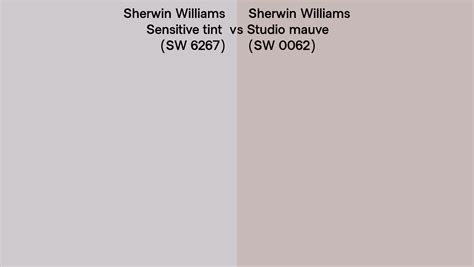 Sherwin Williams Sensitive Tint Vs Studio Mauve Side By Side Comparison