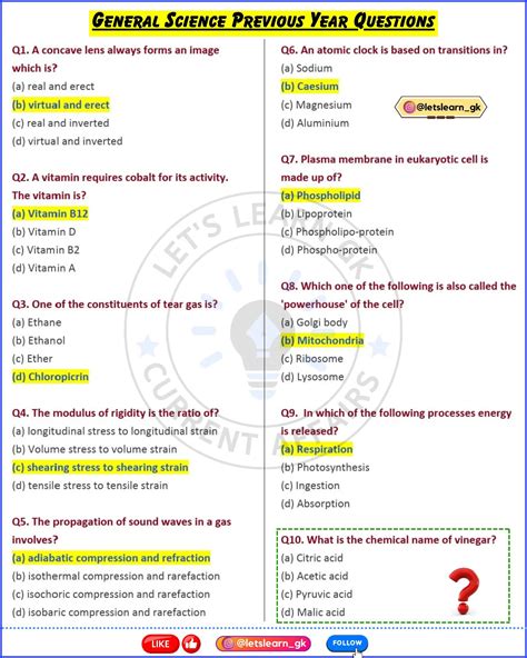 General Science Previous Year Questions Pdf Available On Telegram