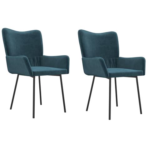 Fdit Chaises De Salle Manger Pcs Bleu Velours Fdi