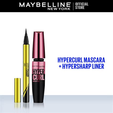 Jual Maybelline Volum Express Waterproof Hypercurl Mascara Hypersharp Liquid Liner Eyes Make