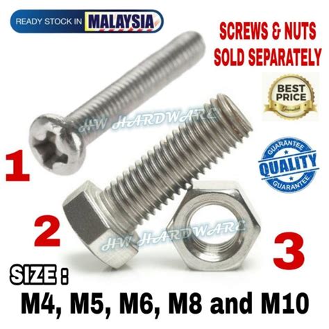 Pcs M M M M M Hexagon Screws Philips Pan Head Screws Hex