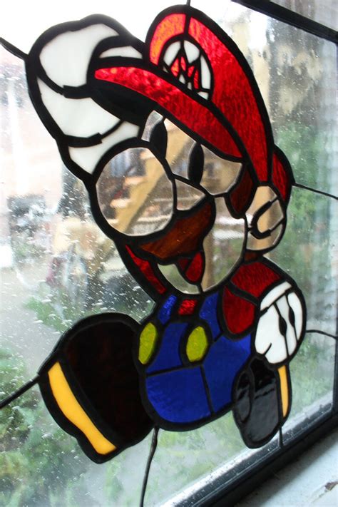 Paper Mario Stained Glass Window Video Game Glass Nerd Etsy