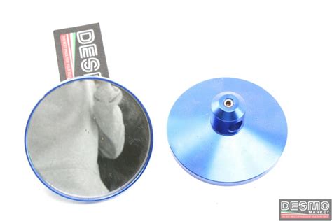 Specchietti Universali Bar End Manubrio Moto Ergal Cnc Blu Desmo Market