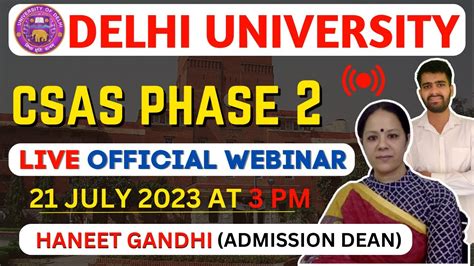 Delhi University Csas Phase 2 Preference Filling Official Live Doubt