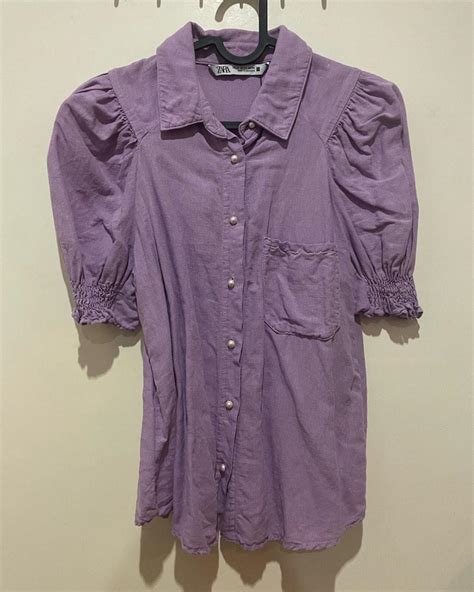 Zara Linen Top Women S Fashion Tops Blouses On Carousell