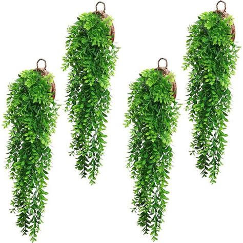 Plante Artificielle Tombante Interieur Exterieur 4 Pièces Fausse