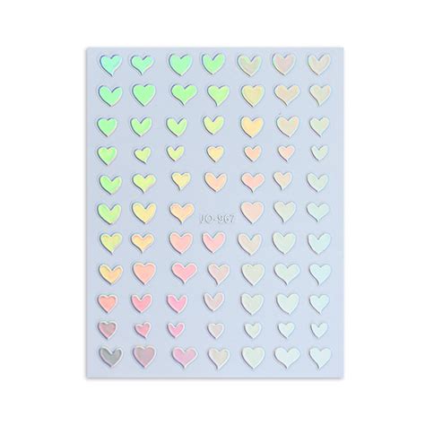 Mairbeon Nail Art Sticker Easily Stick DIY Plastic Aurora Heart Nail