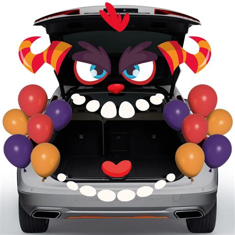 Roberly Trunk Or Treat Car Decorations Kit Halloween Cute Monster Face