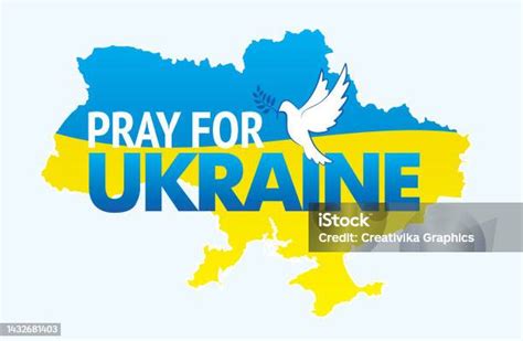 平和の鳩とウクライナの地図のために祈る イラストレーションのベクターアート素材や画像を多数ご用意 イラストレーション ウクライナ