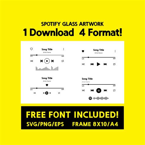 Glass Player Svg Music Player Png Spotify Glass Template Digital