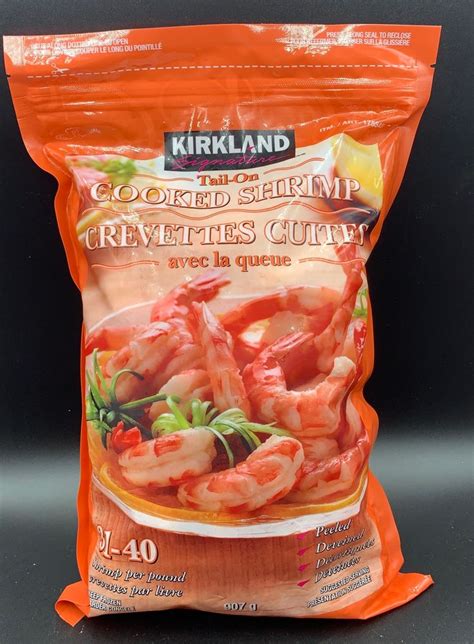 Costco Kirkland Signature Tail On Cooked Shrimp Review Costcuisine