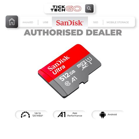 Sandisk Ultra A1 Class 10 Microsdxc Micro Sd Memory Card 512gb1tb1