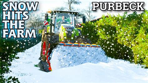 IT S SNOWING ON THE FARM PURBECK FARMING SIMULATOR 22 Episode 13