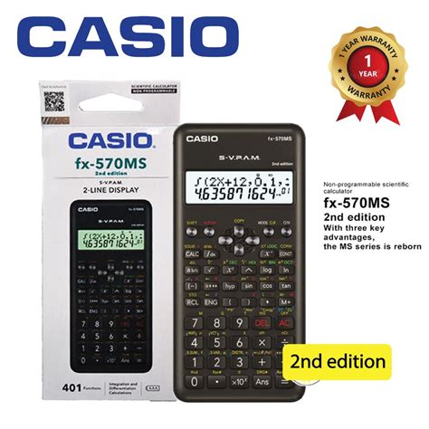 Casio Scientific Calculator Fx 570ms 2nd Edition Shopee Malaysia