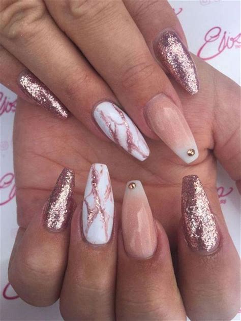 Last Awesome Marble Coffin Nail Designs In 2019 Hairstyles 2u