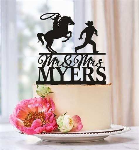 Cowboy Wedding Cake Topper Western Cake Topper Cowboy And Etsy