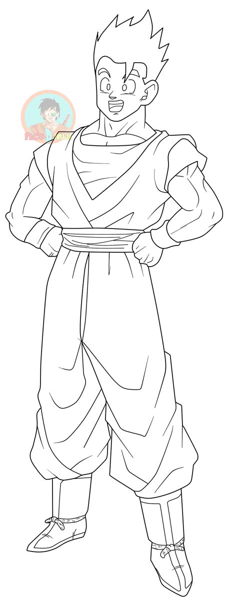 Gohan Definitivo Lineartfacudinuja By Facudibuja On Deviantart