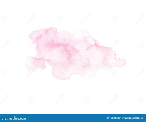 Hand Painted Pink Watercolor Texture Isolated On The White BackgHand