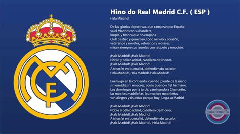 Real Madrid Hala Madrid Y Nada M S Paroles Communaut Mcms