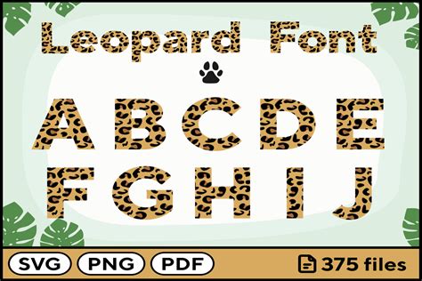 Leopard Font Svg Png Pdf Alphabet Graphic By Fromporto Creative Fabrica