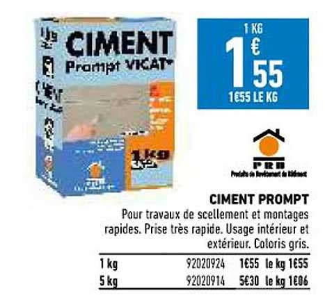 Promo Ciment Prompt Chez Brico Cash ICatalogue Fr