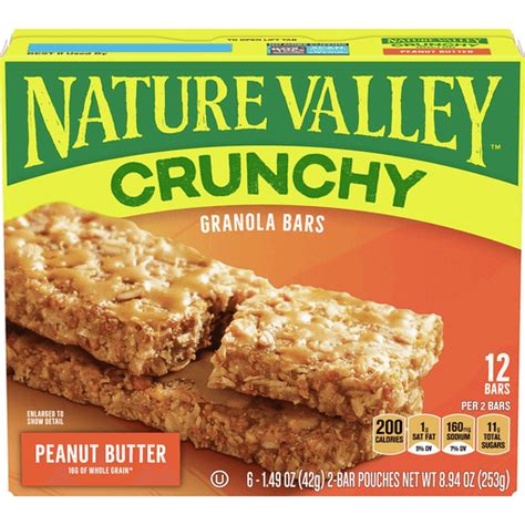 Nature Valley Granola Bars Peanut Butter Crunchy 6 Ea Granola