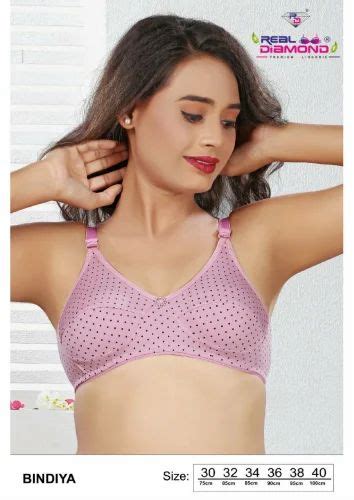 Non Padded Cotton Pink Polka Dot Print Regular B Cup Bra At Rs 110 5