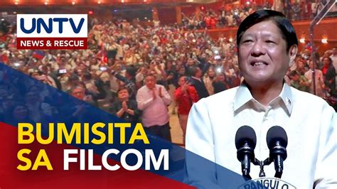 Pres Marcos Jr Mainit Na Sinalubong Ng Filipino Community Sa US