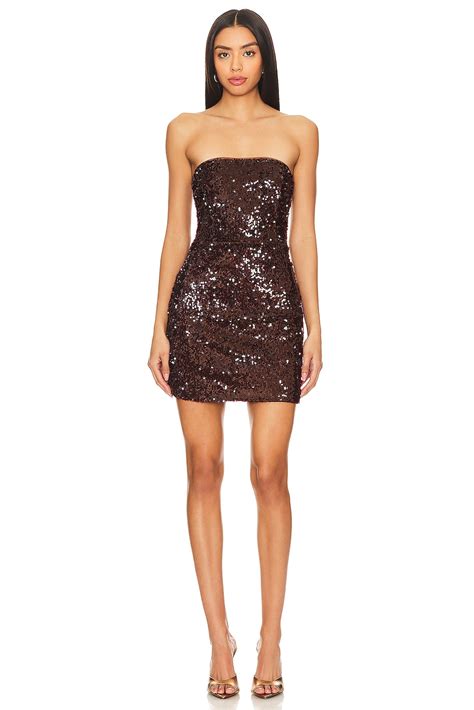 NICHOLAS Amaya Strapless Sweetheart Mini Dress In Garnet REVOLVE