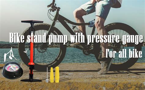 Bike Pumps With Pressure Gauge Floor Bicycle Track Pump With Both