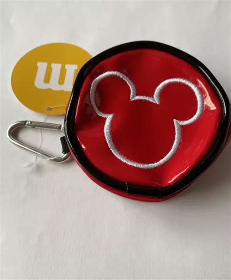 M M S World Disney Mickey Oreilles Rouge Logo Rond Porte Monnaie Porte